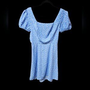 Womens Lily Rose‎ Blue Polka Dot Dress Size Small